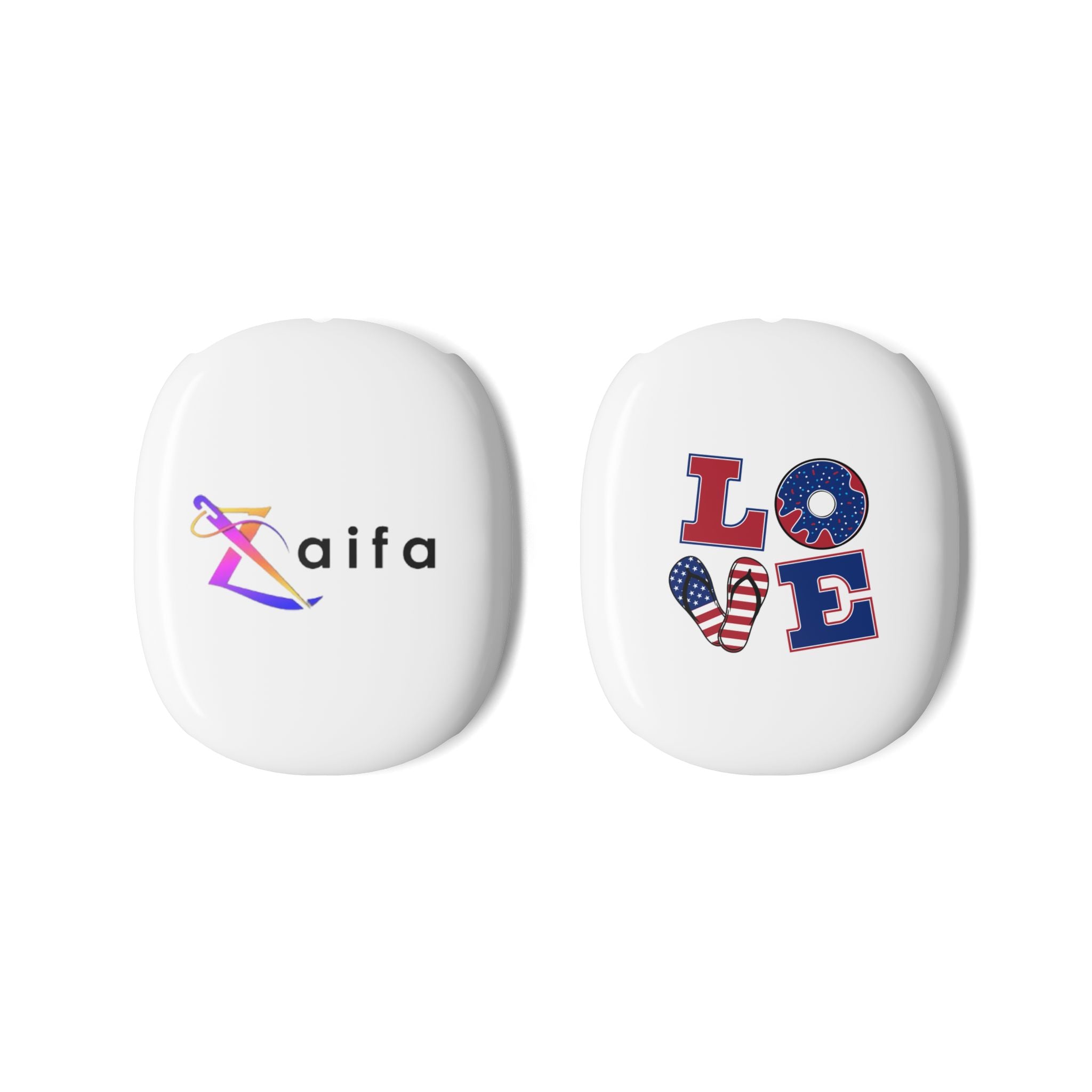 AirPods Max Shell Case — Patriotic LOVE & Aifa Logo Protective Ear Cup Covers