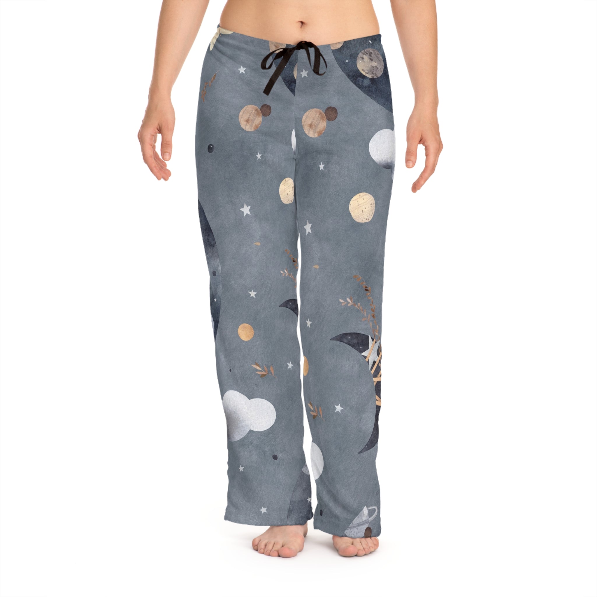 Celestial Night Women's Pajama Pants — Moon & Stars Sleepwear